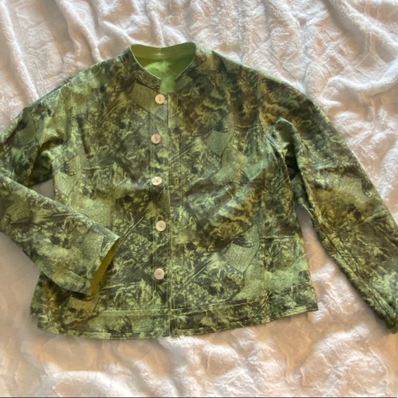 Vintage Lime Green Suede Button Up Jacket - Picture 2 of 7